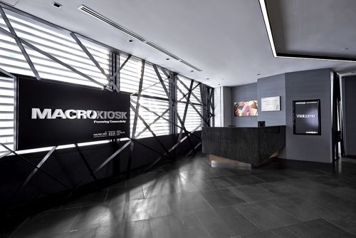 The private lobby upon entering the office of Macrokiosk. Photo courtesy of Macrokiosk.